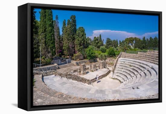 View of Roman Odeon of Kos, Kos Town, Kos, Dodecanese, Greek Islands, Greece, Europe-Frank Fell-Framed Premier Image Canvas