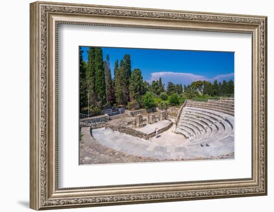 View of Roman Odeon of Kos, Kos Town, Kos, Dodecanese, Greek Islands, Greece, Europe-Frank Fell-Framed Photographic Print