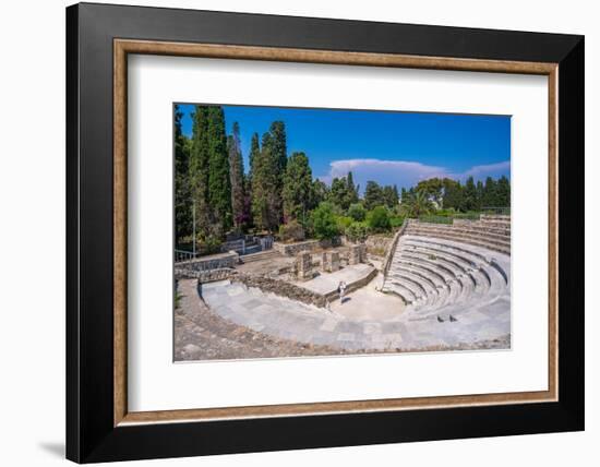 View of Roman Odeon of Kos, Kos Town, Kos, Dodecanese, Greek Islands, Greece, Europe-Frank Fell-Framed Photographic Print