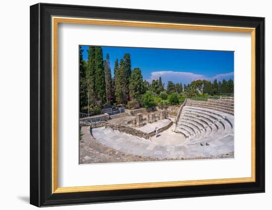 View of Roman Odeon of Kos, Kos Town, Kos, Dodecanese, Greek Islands, Greece, Europe-Frank Fell-Framed Photographic Print