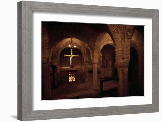 View of Romanesque Crypt, Church of Saints Vitalis and Agricola, Bologna, Emilia-Romagna, Italy-null-Framed Giclee Print