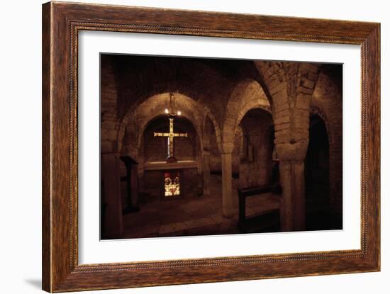 View of Romanesque Crypt, Church of Saints Vitalis and Agricola, Bologna, Emilia-Romagna, Italy-null-Framed Giclee Print