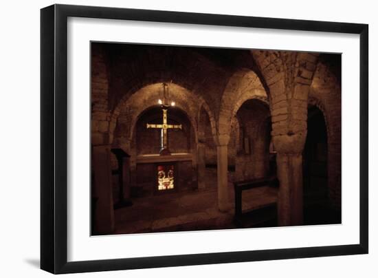 View of Romanesque Crypt, Church of Saints Vitalis and Agricola, Bologna, Emilia-Romagna, Italy-null-Framed Giclee Print