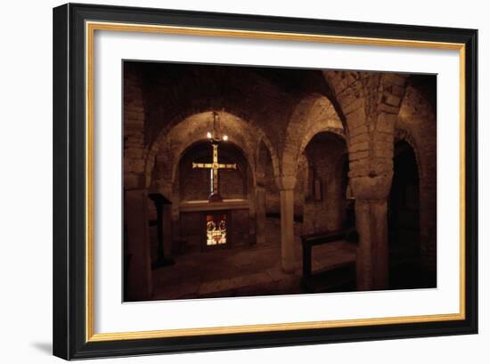 View of Romanesque Crypt, Church of Saints Vitalis and Agricola, Bologna, Emilia-Romagna, Italy-null-Framed Giclee Print