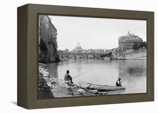 View of Rome and the Tiber (1900)-null-Framed Premier Image Canvas