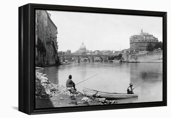 View of Rome and the Tiber (1900)-null-Framed Premier Image Canvas
