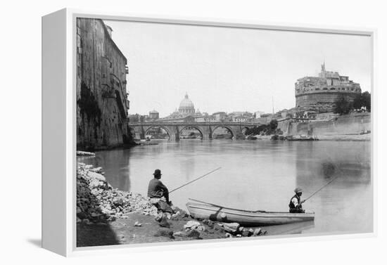 View of Rome and the Tiber (1900)-null-Framed Premier Image Canvas