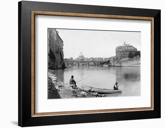 View of Rome and the Tiber (1900)-null-Framed Photographic Print