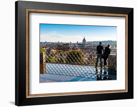 View of Rome, Villa Borghese Gardens, Rome, Latium (Lazio), Italy, Europe-Nico Tondini-Framed Photographic Print