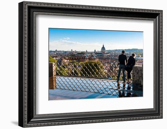 View of Rome, Villa Borghese Gardens, Rome, Latium (Lazio), Italy, Europe-Nico Tondini-Framed Photographic Print