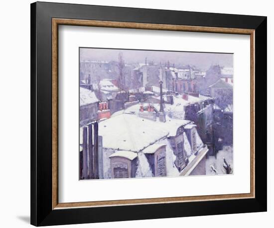 View of Roofs or Roofs Under Snow, 1878-Gustave Caillebotte-Framed Giclee Print