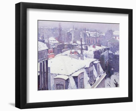 View of Roofs or Roofs Under Snow, 1878-Gustave Caillebotte-Framed Giclee Print