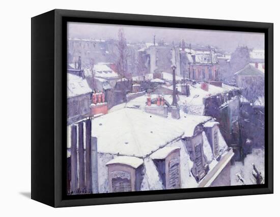 View of Roofs or Roofs Under Snow, 1878-Gustave Caillebotte-Framed Premier Image Canvas
