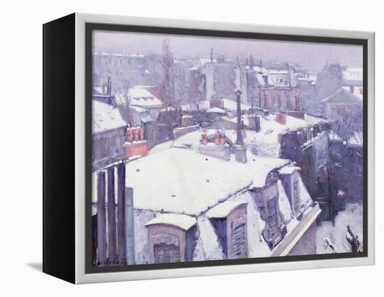 View of Roofs or Roofs Under Snow, 1878-Gustave Caillebotte-Framed Premier Image Canvas