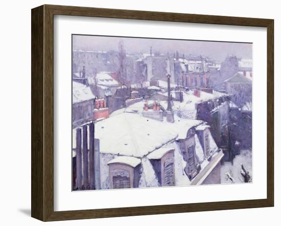 View of Roofs or Roofs Under Snow, 1878-Gustave Caillebotte-Framed Giclee Print