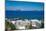 View of rooftops and the sea in the town of Mandraki, Mandraki, Nisyros, Dodecanese, Greek Islands-Frank Fell-Mounted Photographic Print