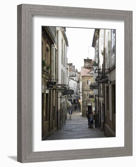 View of Rua Da Raina, Santiago De Compostela, Galicia, Spain-R H Productions-Framed Photographic Print