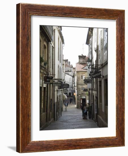 View of Rua Da Raina, Santiago De Compostela, Galicia, Spain-R H Productions-Framed Photographic Print