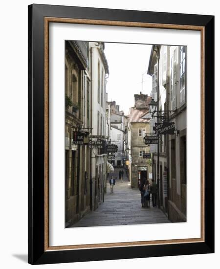 View of Rua Da Raina, Santiago De Compostela, Galicia, Spain-R H Productions-Framed Photographic Print