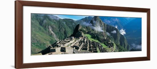 View of Ruins of Ancient Buildings, Inca Ruins, Machu Picchu, Peru-null-Framed Photographic Print