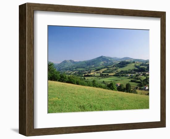 View of Rural Landscape, Pyrenees-Atlantiques, Pays-Basque, France-David Barnes-Framed Photographic Print