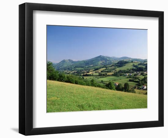 View of Rural Landscape, Pyrenees-Atlantiques, Pays-Basque, France-David Barnes-Framed Photographic Print