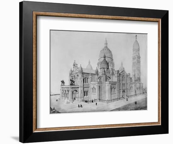 View of Sacré-Coeur, Montmartre-Paul Abadie-Framed Giclee Print