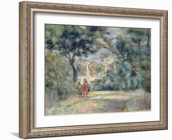 View of Sacre-Coeur Through Trees, Paris 1905-Pierre-Auguste Renoir-Framed Giclee Print