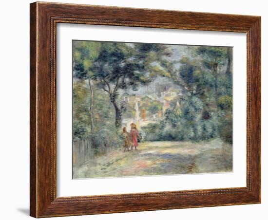 View of Sacre-Coeur Through Trees, Paris 1905-Pierre-Auguste Renoir-Framed Giclee Print