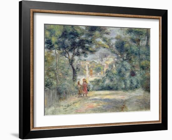View of Sacre-Coeur Through Trees, Paris 1905-Pierre-Auguste Renoir-Framed Giclee Print