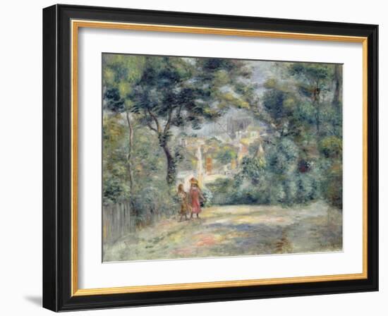 View of Sacre-Coeur Through Trees, Paris 1905-Pierre-Auguste Renoir-Framed Giclee Print