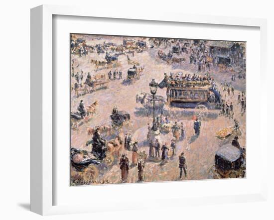 View of Saint-Lazare Square with Horse-Drawn Vehicle 1893-Canaletto-Framed Giclee Print