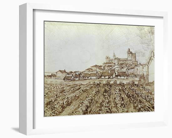 View of Saintes-Maries-Vincent van Gogh-Framed Giclee Print