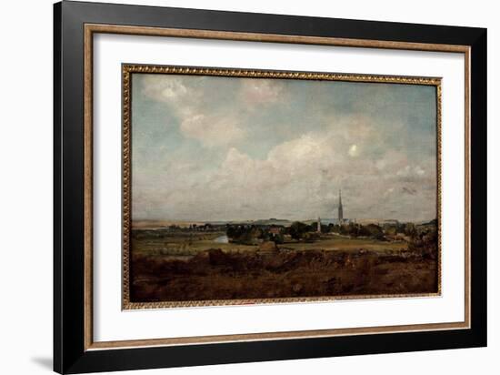 View of Salisbury in England Painting by John Constable (1776-1837) (Ec.Engl.) Sun. 0,35X0,51 M Par-John Constable-Framed Giclee Print