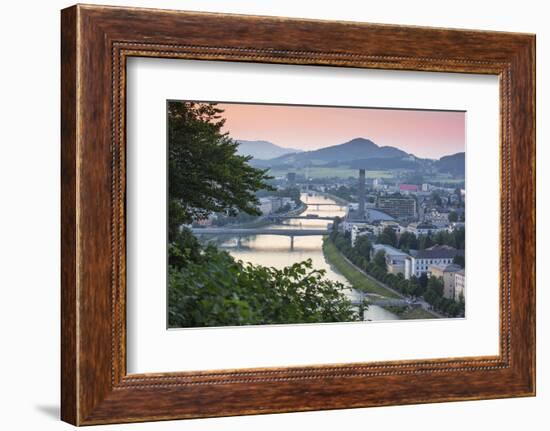 View of Salzach River, Salzburg, Austria, Europe-Jane Sweeney-Framed Photographic Print