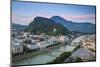 View of Salzach River with The Old City to the right and the New City to the left, Salzburg, Austri-Jane Sweeney-Mounted Photographic Print