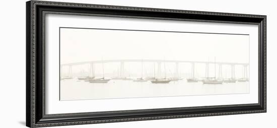 View of San Diego Coronado Bridge, San Diego Bay, San Diego, San Diego County, California, USA-Panoramic Images-Framed Photographic Print