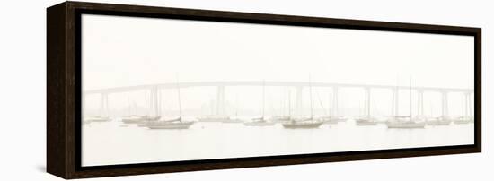 View of San Diego Coronado Bridge, San Diego Bay, San Diego, San Diego County, California, USA-Panoramic Images-Framed Premier Image Canvas