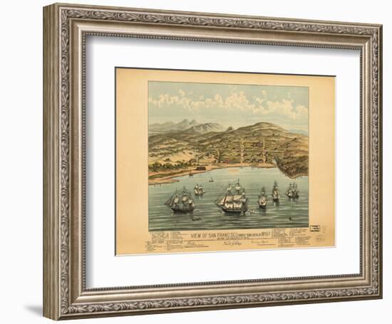 View of San Francisco 1846-7-Vintage Reproduction-Framed Art Print