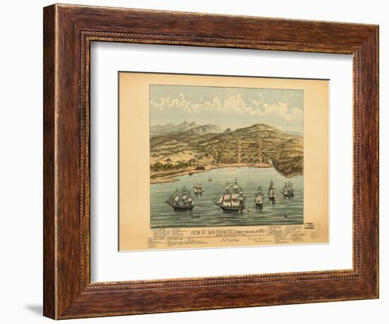 View of San Francisco 1846-7-Vintage Reproduction-Framed Art Print