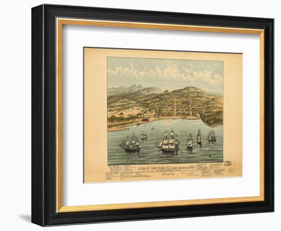 View of San Francisco 1846-7-Vintage Reproduction-Framed Art Print