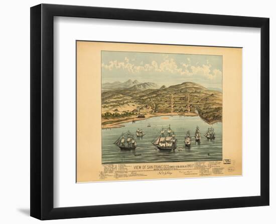 View of San Francisco 1846-7-Vintage Reproduction-Framed Art Print