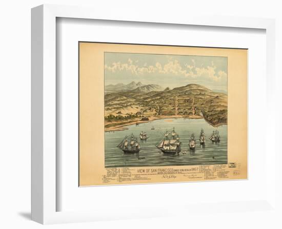 View of San Francisco 1846-7-Vintage Reproduction-Framed Art Print