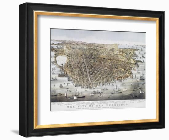 View of San Francisco, 1878-Currier & Ives-Framed Giclee Print