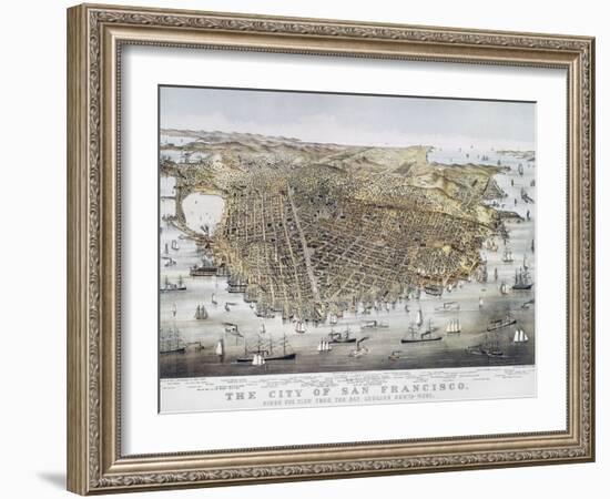 View of San Francisco, 1878-Currier & Ives-Framed Giclee Print