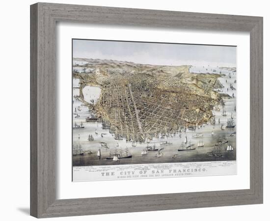 View of San Francisco, 1878-Currier & Ives-Framed Giclee Print