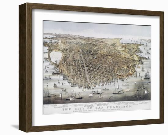 View of San Francisco, 1878-Currier & Ives-Framed Giclee Print