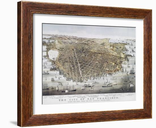 View of San Francisco, 1878-Currier & Ives-Framed Giclee Print