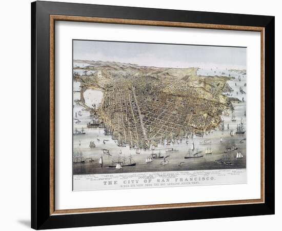 View of San Francisco, 1878-Currier & Ives-Framed Giclee Print