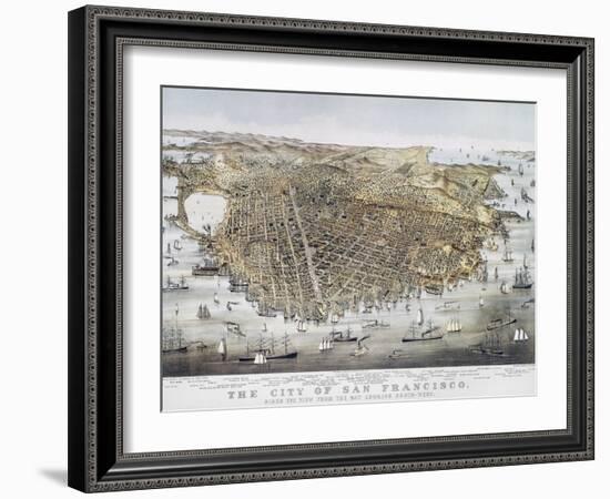 View of San Francisco, 1878-Currier & Ives-Framed Giclee Print